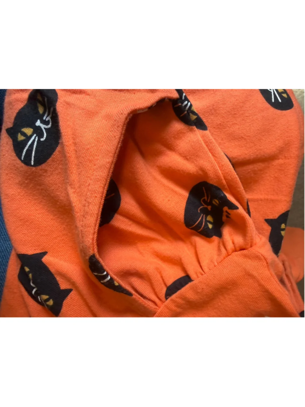 Cat & Jack Girls Size 7/8 Orange Black Cat Halloween Dress with Pockets